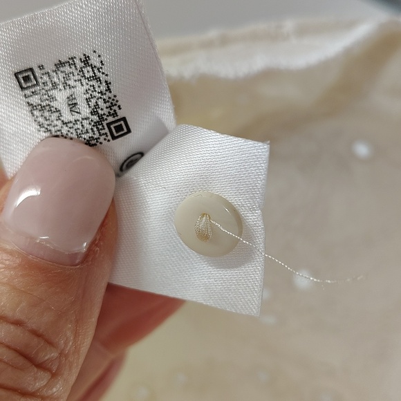 Zara pullover Cream Eyelet Size Large Top Sleeveless Cropped Blouse Cotton Blend - Picture 5 of 8